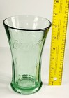 Vintage Green Heavy Libby Coca-cola Coke Drinking Glasses With Flared Rim 14oz
