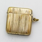 Gold Plate Lined Art Deco Match Safe   Vesta Case