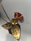 Vintage Mid-century Brutalist Metal Floral Sculpture