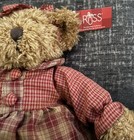 Russ Avon Bear Collection Vintage 1995 Small Teddy Bear Plush Plaid Dress Bow