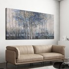 Canvas Wall Art Decor Modern Wall Art 40l  X 20w  Dark Blue Wrapped Canvas