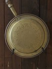 18th   early 19th C  Brass   Copper Bed Warmer  Turned Wood Handle  Original