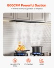 30in Built-in Range Hood Insert Vent Hood 800cfm Gesture   Touch Control