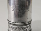 Vtg Silver Snuff Box  Pill Box Cylinder No 050 - Wallace   Sons - No Lid
