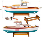 Sailingstory Wooden Classic Lobster Boat Model Boat Decor Ship Model Nautical D