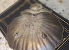 Vtg Silver Plated Scalloped Seashell Dish 4 x5  Decorative Dish Footed Art Deco