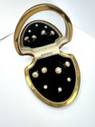 Art Deco Krementz Glass Pearl Cuff Links   Shirt Stud Button Set Clamshell Box