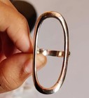 Solid 925 Sterling Silver Open Ring Oval Ring Anniversary Handmade Ring All Size