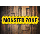 Monster Zone Halloween Sign  Haunted Attraction Parks halloween Decor Metal Sign