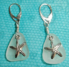 Earrings -  Sea Glass From Pacific Ocean - 2  Long
