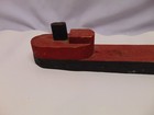 Vintage Wooden Model Boat   Ship Red And Black Colors 16  X 2 3 4  X 3 1 2 
