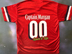 Captain Morgan Spiced Rum Power Tek Spice It Up Red Football Jersey Men s Medium