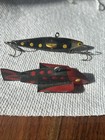 2 Minnesota Handmade Wood Fish Working Ice Spearing Decoy jig