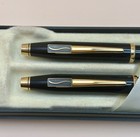 Cross Classic Black Pen-mechanical Pencil Set Gold Plate Trim Vintage Needs Ink
