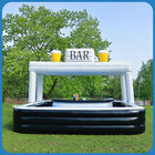 Hot 15ft Durable Inflatable Pool Bar Water Blow Up Bar For Party Event Backyard