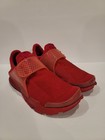 Nike Sock Dart Shoes Men s 10 Triple Red Knit Training Strap Athletic Sneakers