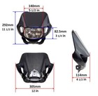 Headlight Fairing Stunt Light Carbon Universal Mirage Street Fighter Plastic
