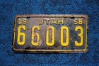 1958 Utah Truck License Plate