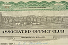 1922 Associated Offset Club Fort Worth Texas Oil Stock Certificate Original