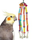 Strawz Small Bird Toy  Parrot Toy  Shreddable Bird Toy  Preening Bird Toy