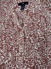 Gap Women   s S Pink white Abstract 100  Cotton Woven V-neck Button Blouse