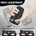 12oz Insulated Coffee Tumbler   Flip Lid  Stainless Steel Travel Mug Leak Proof