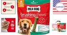 Minty Fresh Dental Chews For Large Dogs - Supports Tartar Control  18 Treats
