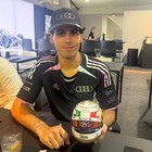 2025 Gabriel Bortoleto Signed Italian Gp Sauber 1 2 Scale F1 Helmet
