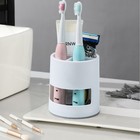 Toothbrush Toothpaste Stand Holder Bathroom Storage Organizer Plastic