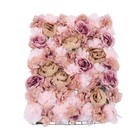 6 Pcs Artificial Flower Wall Panels Backdrop Bouquet Wedding Party Home Decor