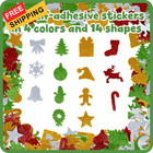 Ready 2 Learn Glitter Foam Stickers   Christmas Shapes   Pack Of 168   Multi 