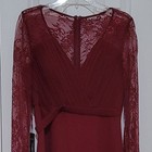 Ever-pretty Burgundy Lace Long Sleeve Formal Evening Gown Dress Motb