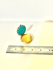 Vintage Art Deco Gold Tone   Beautiful Little Compact - 134