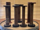 Lot Of 7 Vintage Wooden Textile Mill Bobbins Industrial Spools Farmhouse Decor