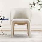 Parlordream Upholstered Dining Chair Accent Sofa Chair  Off-white  Comfortable