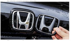 For 2016-20hond-a Civi-c 10th 3pcs Glossy Black Front Griile Emblem Rear Badge