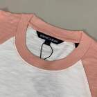 Veronica Beard Jeans Women s Mason Baseball Tee Sz-s Rosebloom white