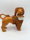 Vintage Italy - Brown Lion Holding A Fruit Basket - Figurine