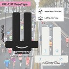 24pcs Precut Kinesiology Tape For Knee 4 Colors Elastic Breathable Athletic Tape