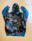 Buc-ee s Men s Xl Pullover Hoodie Tie Dye Space Graphic Blue Black Purple