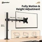 Single Monitor Mount For Desk  Monitor Stand Fits 13  To 27  Lcd Screens  Ful   
