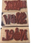 Stampin Up  Christmas Rubber Stamps Set Of 3  happy Holidays   let It Snow   noe