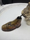 1940 s Celluloid Scotty Dog Playing With Tin Shoe Wind Up Toy Made In Japan