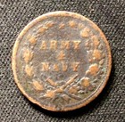 1863 Patriotic Token Civil War  Army   Navy  Enn Coins