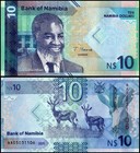 Namibia 10 Namibia Dollars  2025  P-20  Unc X 100 Pcs Bundle Pack