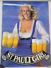 Sp06   vintage St pauli Girl Beer Poster 20x27 Nos