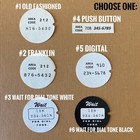 Personalized Telephone Number Dial Card For Rotary Phone