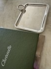 Christofle Silver-plated Rectangular Serving Tray With Ring Handle Handle