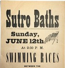 1898 Sutro Baths San Francisco Cliff House Dakota Kansas Montana Broadside Rare