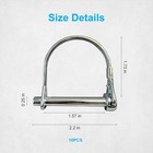 10 Pack Trailer Coupler Locking Pins 1 4 X 2 17 In Zinc Plated Steel